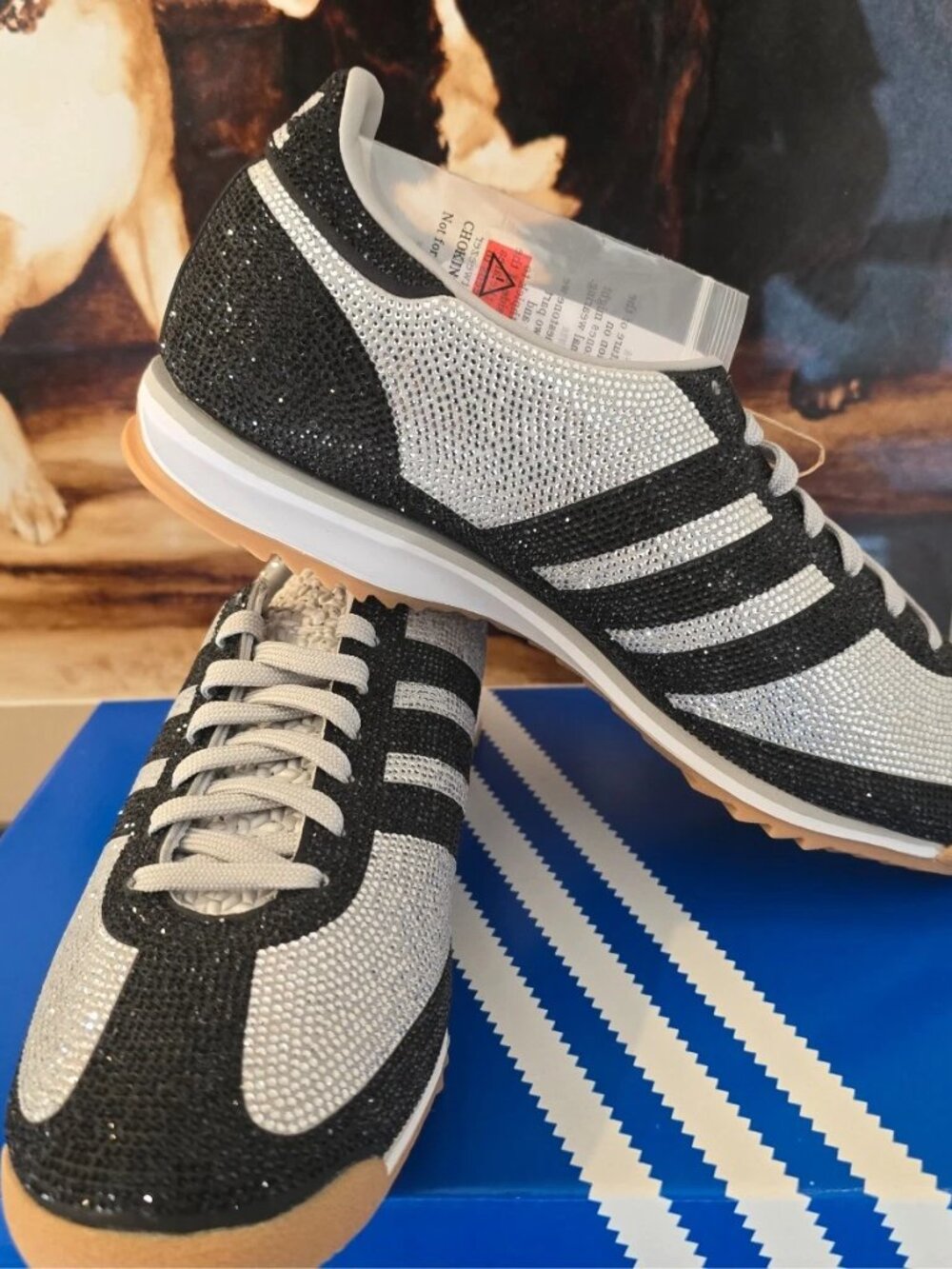 Adidas SL 72 OG Rhinestone Grey Black (KJ6151) Women's Sz 7.5 US Shoes NEW RARE